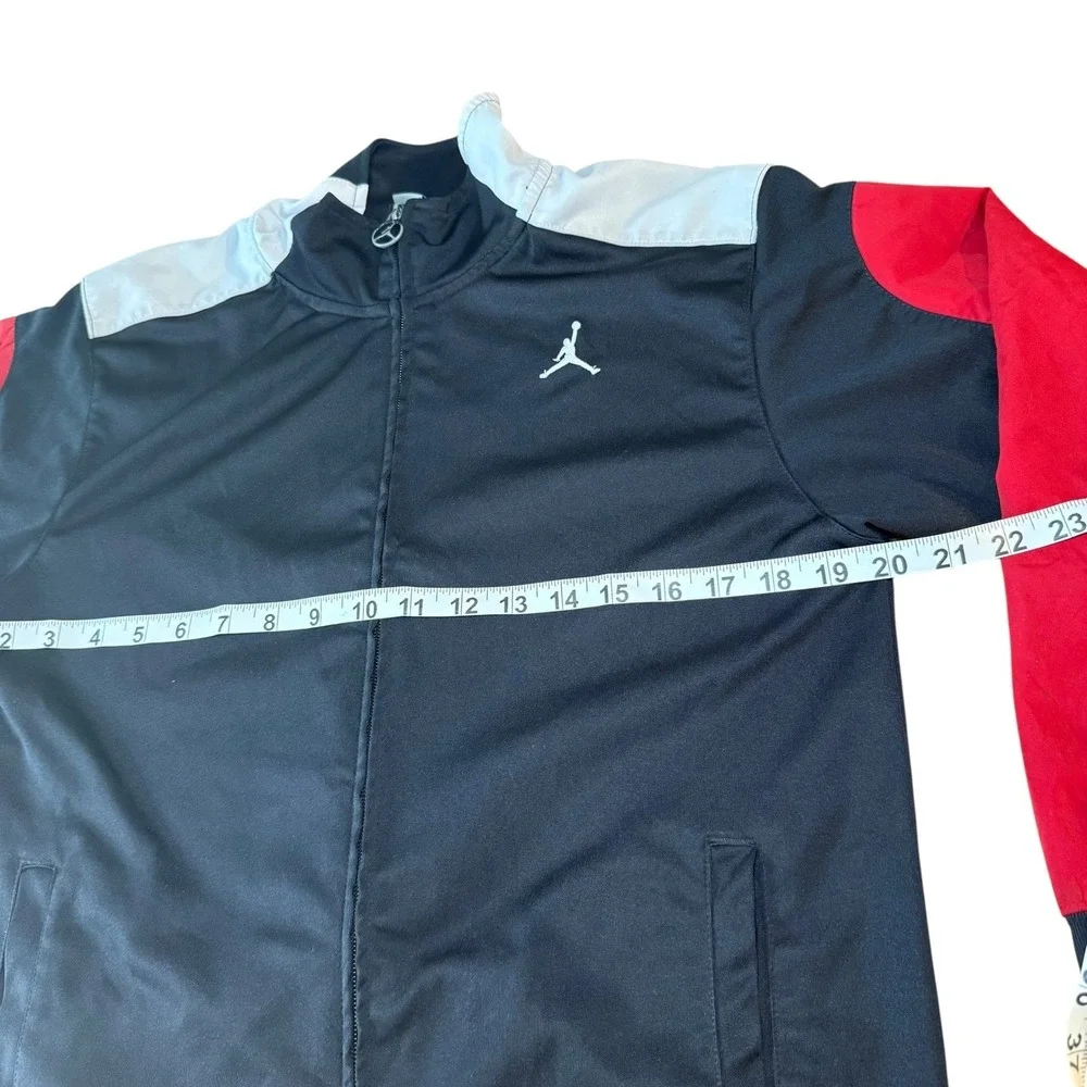 Jordan Track Jacket Full Zip Black Red‎ Gray Jumpman Logo Mens Medium